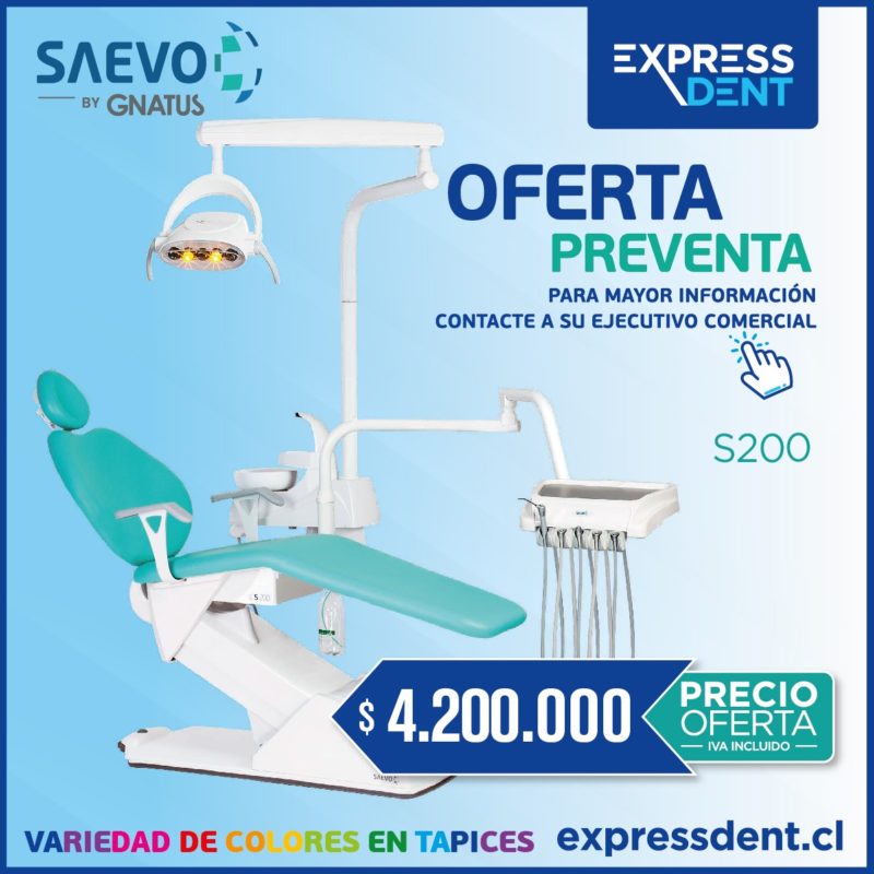 PREVENTA – Sillón Dental Modelo S200 Saevo by Gnatus