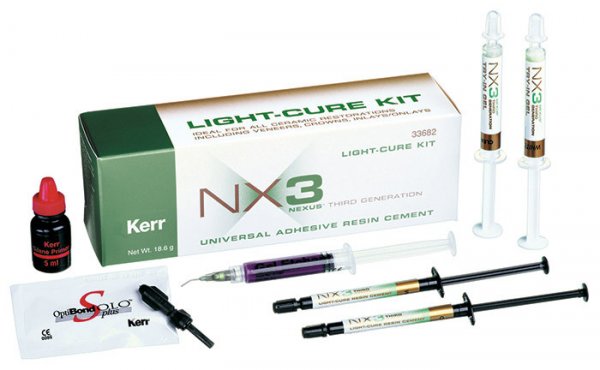 Cemento Resina Kit NX3 (3x5gr Dual Clear, Bleach, Amarillo / 3×1.8gr Foto Clear,