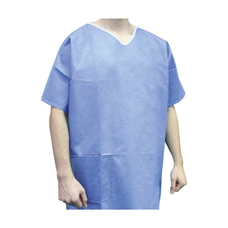 Camisa Clinica Tela Sms Azul T-Xl